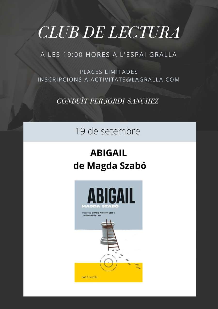 Club de lectura entorn el llibre "Abigail" - Llibreria La Gralla | Llibreria online de Granollers