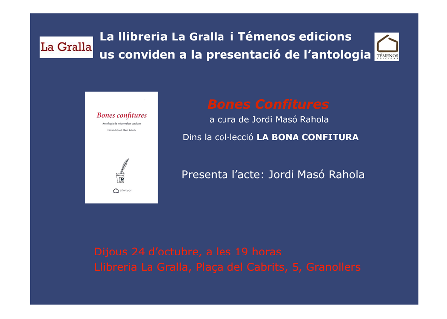 Presentació de l'antologia Bones Confitures - Llibreria La Gralla | Llibreria online de Granollers