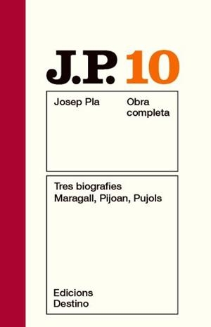 TRES BIOGRAFIES MARAGALL PIJOAN PUJOLS (JOSEP PLA OBRA COMPLETA, 10) | 9788497101509 | PLA, JOSEP | Llibreria La Gralla | Llibreria online de Granollers