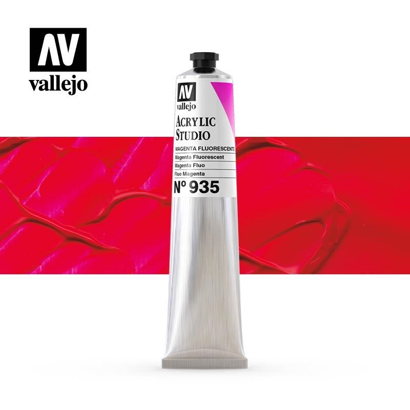 ACRÍLIC STUDIO VALLEJO 58ML 935- MAGENTA FLUORESCENT | 8429551210355 | Llibreria La Gralla | Librería online de Granollers