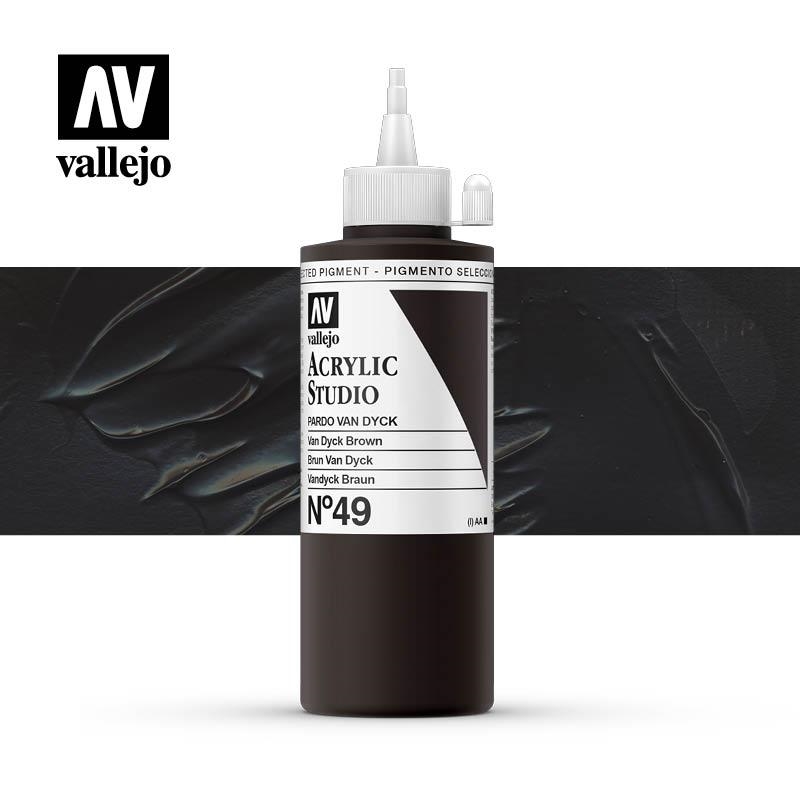 ACRÍLIC STUDIO VALLEJO 200ML 49- PARDO VAN DYCK | 8429551220491 | 22049 | Llibreria La Gralla | Librería online de Granollers