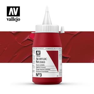 ACRÍLIC STUDIO VALLEJO 500ML 3 VERMELL CARMI | 8429551230032 | 23003 | Llibreria La Gralla | Librería online de Granollers