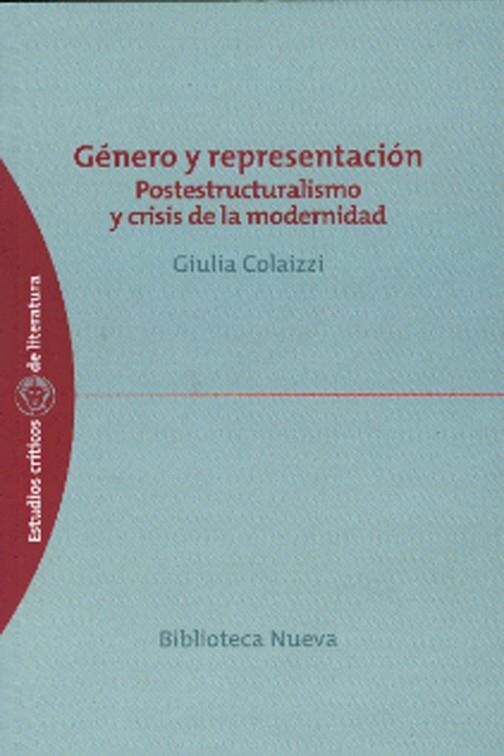 GENERO Y REPRESENTACION. POSTESTRUCTURALISMO Y CRISIS DE LA | 9788497425735 | COLAIZZI, GIULIA | Llibreria La Gralla | Librería online de Granollers