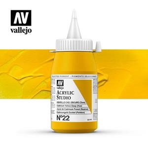 ACRÍLIC STUDIO VALLEJO 500ML 22 GROC CADMI FOSC | 8429551230223 | 23022 | Llibreria La Gralla | Librería online de Granollers