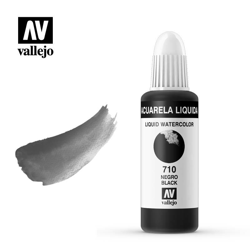AQUAREL. LÍQUIDA VALLEJO 32ML 710-NEGRE | VAL337106 | 337106 | Llibreria La Gralla | Librería online de Granollers