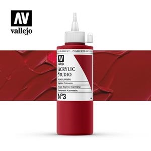 ACRÍLIC STUDIO VALLEJO 200ML 3-VERMELL CARMÍ | VAL220033 | 220033 | Llibreria La Gralla | Librería online de Granollers