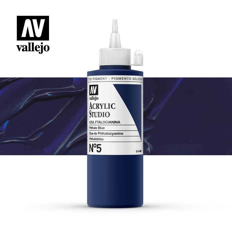 ACRÍLIC STUDIO VALLEJO 200ML 5-BLAU FTALOCIANINA | VAL220057 | 22057 | Llibreria La Gralla | Llibreria online de Granollers