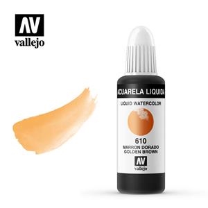 AQUAREL. LÍQUIDA VALLEJO 32ML 610-MARRÓ DAURAT | VAL336109 | 336109 | Llibreria La Gralla | Llibreria online de Granollers