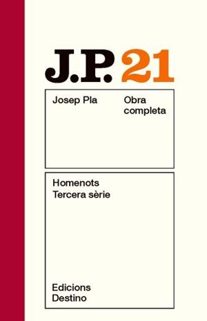 HOMENOTS. TERCERA SÈRIE (JOSEP PLA OBRA COMPLETA, 21) | 9788497101615 | PLA, JOSEP | Llibreria La Gralla | Llibreria online de Granollers