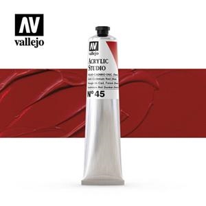 ACRÍLIC STUDIO VALLEJO 58ML 45- VERMELL DE CADMI FOSC | 8429551210454 | Llibreria La Gralla | Librería online de Granollers
