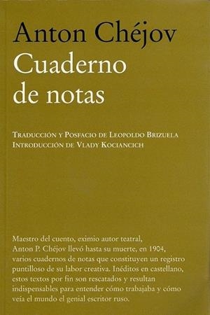 CUADERNO DE NOTAS | 9788483930489 | CHEJOV, ANTON PAVLOVICH | Llibreria La Gralla | Librería online de Granollers