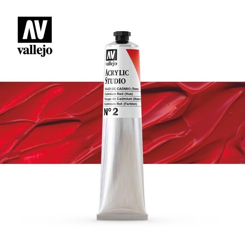 ACRÍLIC STUDIO VALLEJO 58ML 2-VERMELL DE CADMI | 8429551210027 | Llibreria La Gralla | Librería online de Granollers