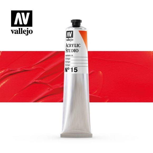 ACRÍLIC STUDIO VALLEJO 58ML 15- TARONJA DE CADMI | 8429551210157 | Llibreria La Gralla | Librería online de Granollers