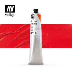 ACRÍLIC STUDIO VALLEJO 58ML 15- TARONJA DE CADMI | 8429551210157 | Llibreria La Gralla | Librería online de Granollers