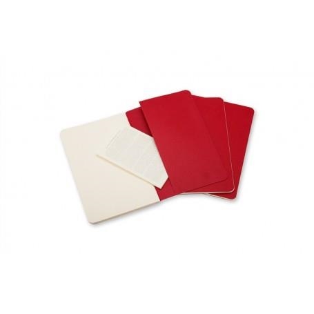 PACK 3 LLIBRETES DE NOTES LLISA 13X21 MOLESKINE VERMELL | 9788862931038 | Llibreria La Gralla | Librería online de Granollers