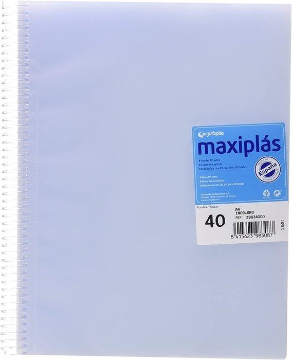 CARPETA 40 FUNDES MAXIPLAS INCOLOR | 8413623983087 | 39834000 | Llibreria La Gralla | Llibreria online de Granollers