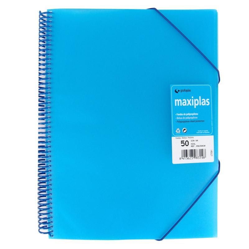 CARPETA 50 FUNDES MAXIPLAS BLAVA | 8413623983148 | 39835030 | Llibreria La Gralla | Librería online de Granollers