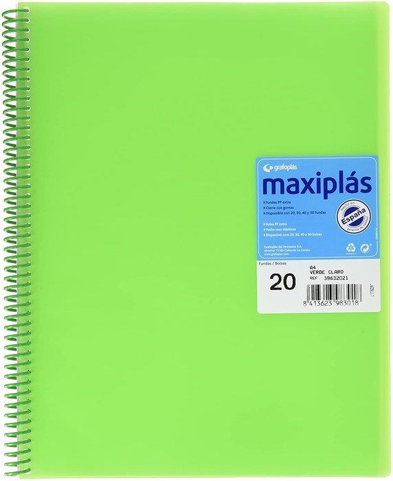 CARPETA 20 FUNDES MAXIPLAS VERDA | 8413623983018 | 39832021 | Llibreria La Gralla | Librería online de Granollers
