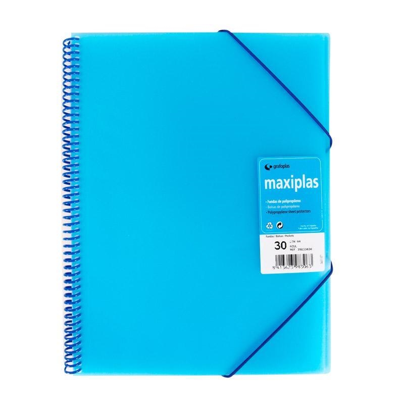 CARPETA 30 FUNDES MAXIPLAS BLAVA | 8413623983063 | 39833030 | Llibreria La Gralla | Llibreria online de Granollers