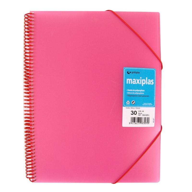 CARPETA 30 FUNDES MAXIPLAS VERMELL | 8413623983070 | 39833051 | Llibreria La Gralla | Llibreria online de Granollers