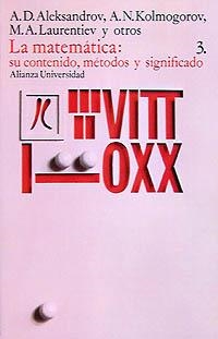 MATEMATICA:CONTENIDO,METODOS Y SIGNIFICADO VOL.3 | 9788420620701 | ALEKSANDROV;KOLMOGOROV | Llibreria La Gralla | Librería online de Granollers