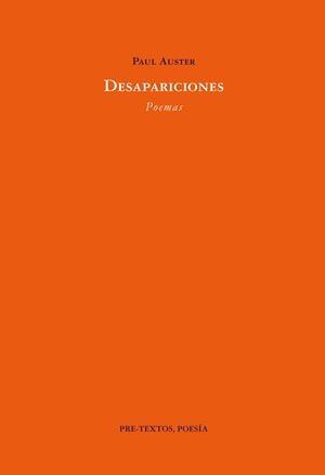 DESAPARICIONES,POEMAS | 9788481910858 | AUSTER,PAUL | Llibreria La Gralla | Llibreria online de Granollers