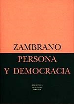 PERSONA Y DEMOCRACIA | 9788478443147 | ZAMBRANO | Llibreria La Gralla | Llibreria online de Granollers