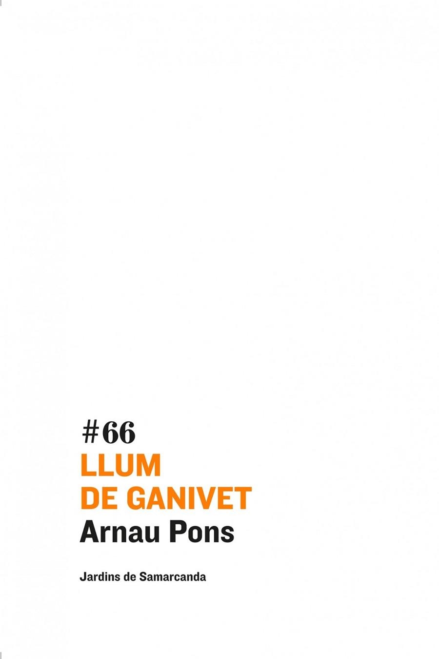 LLUM DE GANIVET | 9788497664530 | PONS, ARNAU | Llibreria La Gralla | Llibreria online de Granollers