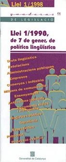 LLEI 1/1998, DE 7 DE GENER DE POLITICA LINGÜISTICA | 9788439344308 | Llibreria La Gralla | Librería online de Granollers