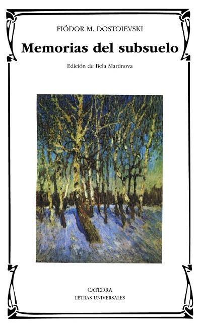 MEMORIAS DEL SUBSUELO | 9788437620329 | DOSTOIEVSKI, FIODOR M. | Llibreria La Gralla | Librería online de Granollers