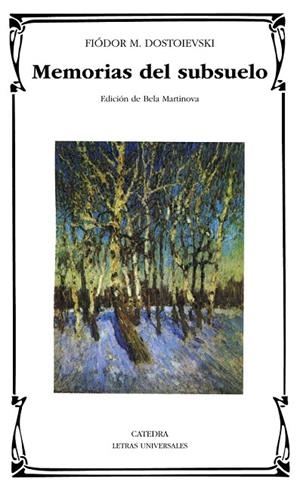 MEMORIAS DEL SUBSUELO | 9788437620329 | DOSTOIEVSKI, FIODOR M. | Llibreria La Gralla | Librería online de Granollers
