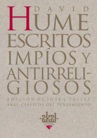 ESCRITOS IMPIOS Y ANTIRRELIGIOSOS | 9788446011255 | HUME, DAVID | Llibreria La Gralla | Librería online de Granollers