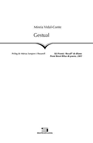 GESTUAL | 9788497792844 | VIDAL-CONTE, MIREIA | Llibreria La Gralla | Librería online de Granollers