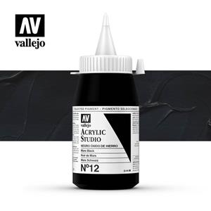 ACRÍLIC STUDIO VALLEJO 500ML 12 NEGRE OXID FERRO | 8429551230124 | 23012 | Llibreria La Gralla | Librería online de Granollers