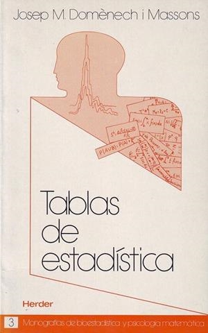TABLAS DE ESTADISTICA | 9788425412264 | DOMENECH I MASSONS, JOSEP Mª | Llibreria La Gralla | Librería online de Granollers