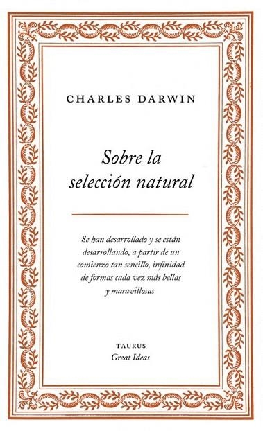 SOBRE LA SELECCIÓN NATURAL (GREAT IDEAS) | 9788430609277 | DARWIN, CHARLES | Llibreria La Gralla | Librería online de Granollers