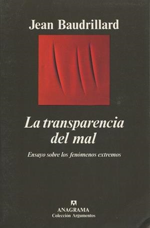 TRANSPARENCIA DEL MAL, LA (ARGUMENTOS 115) | 9788433913456 | BAUDRILLARD, JEAN | Llibreria La Gralla | Llibreria online de Granollers