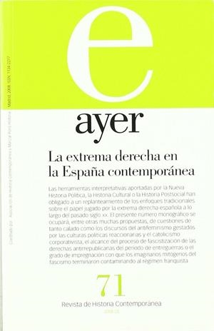 AYER 71. REVISTA DE HISTORIA CONTEMPORANEA | 9788496467828 | Llibreria La Gralla | Llibreria online de Granollers