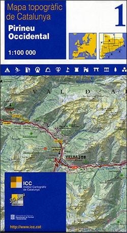 PIRINEU OCCIDENTAL MAPA TOPOGRAFIC DE CATALUNYA 1 | 9788439389002 | ICC | Llibreria La Gralla | Librería online de Granollers