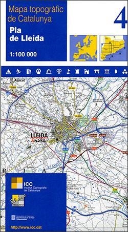 PLA DE LLEIDA MAPA TOPOGRAFIC DE CATALUNYA 4 | 9788439388821 | ICC | Llibreria La Gralla | Librería online de Granollers