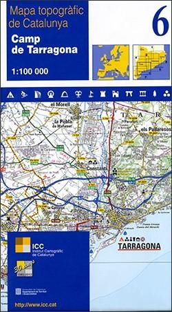 CAMP DE TARRAGONA MAPA TOPOGRAFIC DE CATALUNYA 6 | 9788439389019 | ICC | Llibreria La Gralla | Librería online de Granollers