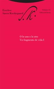 O LO UNO O LO OTRO. UN FRAGMENTO DE VIDA I | 9788481648072 | KIERKEGAARD, SOREN | Llibreria La Gralla | Librería online de Granollers