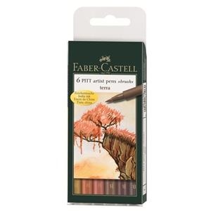RETOLADORS 6 UN FABER CASTELL PITT ARTIST PENS TERRA | 4005401671060 | FAB167106 | Llibreria La Gralla | Llibreria online de Granollers