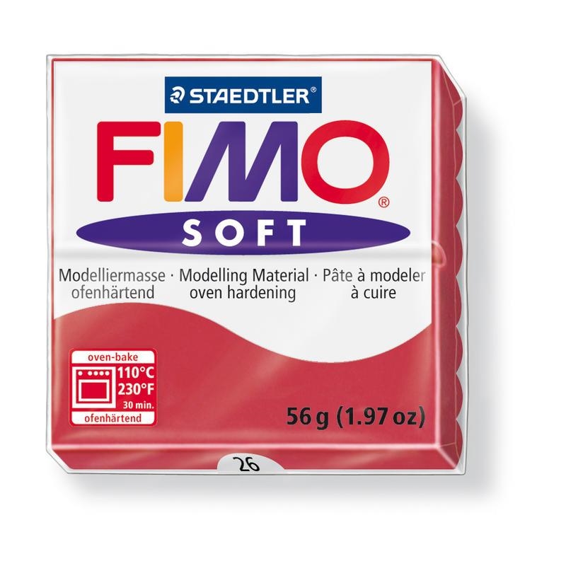 PASTA FIMO SOFT VERMELL CIRERA 56GR | 4006608809515 | FIM802026 | Llibreria La Gralla | Librería online de Granollers