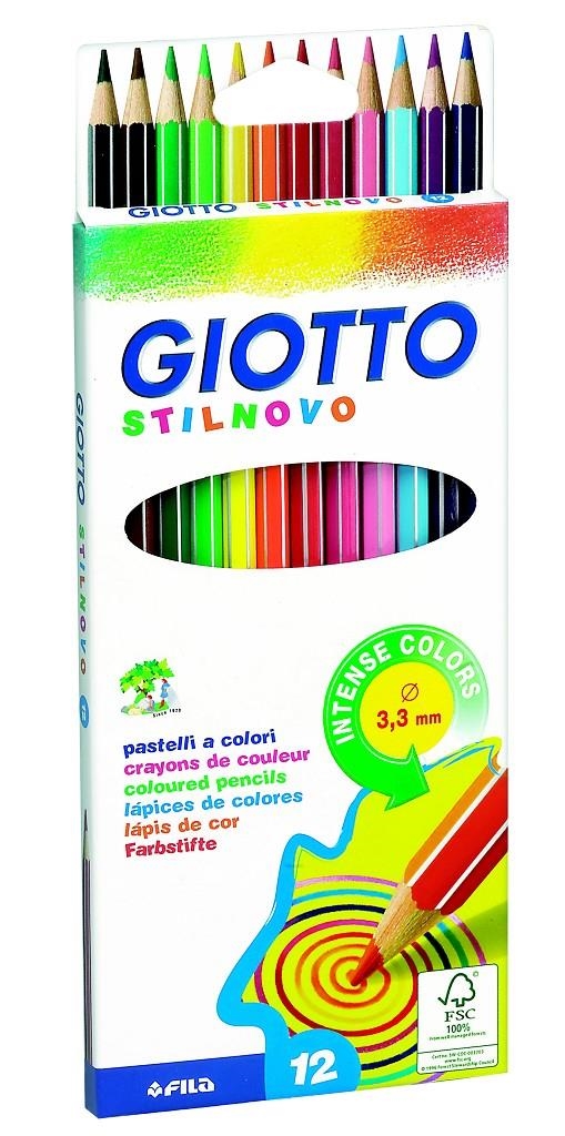 CAIXA LLAPIS COLORS 12 UNITATS GIOTTO STILNOVO | 8000825256509 | GIO256500 | Llibreria La Gralla | Librería online de Granollers
