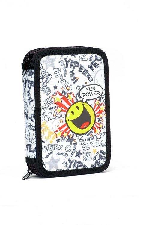 PLUMIER ESCOLAR DOS PISOS SMILEY BLANC | 8413544001587 | STD9F8700 | Llibreria La Gralla | Librería online de Granollers