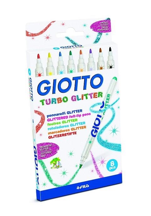CAIXA RETOLADORS GIOTTO TURBO GLITTER 8 UN | 8000825425806 | GIO425800 | Llibreria La Gralla | Llibreria online de Granollers