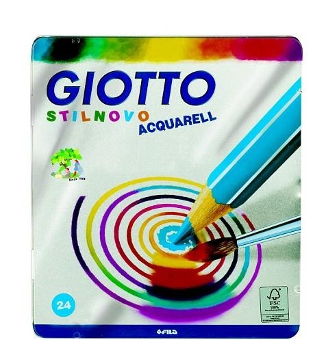 CAIXA LLAPIS COLORS 24 UNITATS GIOTTO STILNOVO AQUARELL | 8000825256301 | GIO256300 | Llibreria La Gralla | Librería online de Granollers