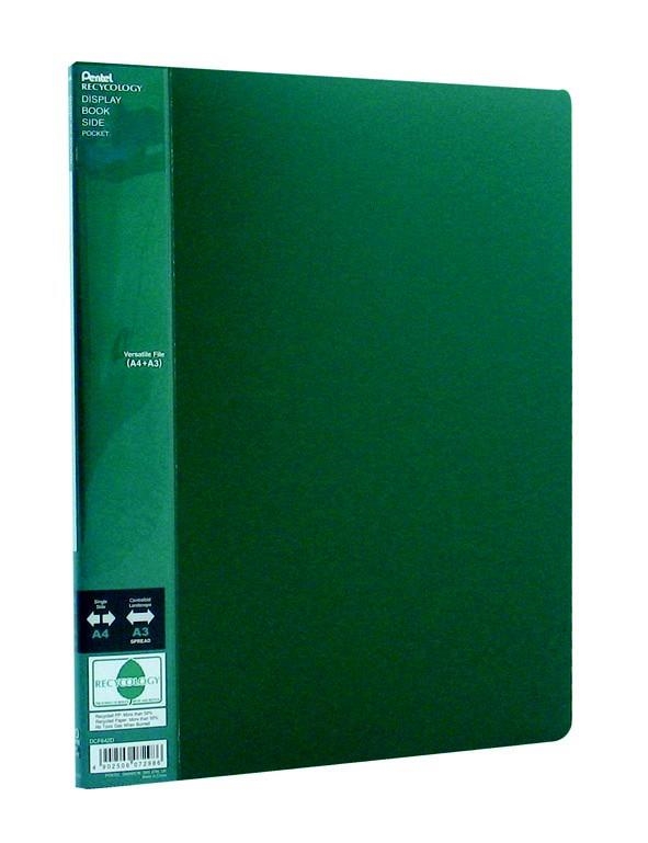 ***CARPETA 20 FUNDES PENTEL RECYCOLOGY A4 A3 VERDA | 4902506072986 | PENDCF642D | Llibreria La Gralla | Librería online de Granollers