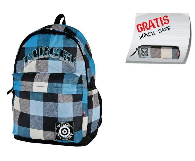 ***MOTXILLA TARGET QUADRES BLAUS/GRISIS 2012 | 3838622238191 | NOGMO23819 | Llibreria La Gralla | Llibreria online de Granollers